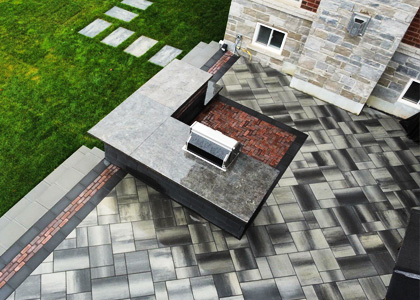 Natural stone patio