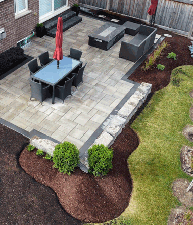 Natural stone patio